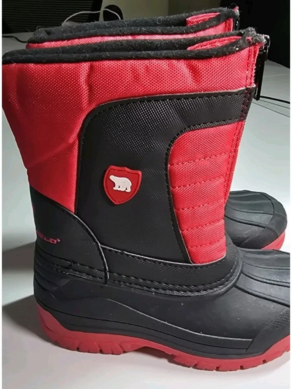 Arctic Shield Kids Red & Black Winter Boots Size 12 Waterproof Insulated